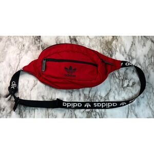 Adidas Originals Red Fanny Pack Waist Bag Crossbody Strap Logo